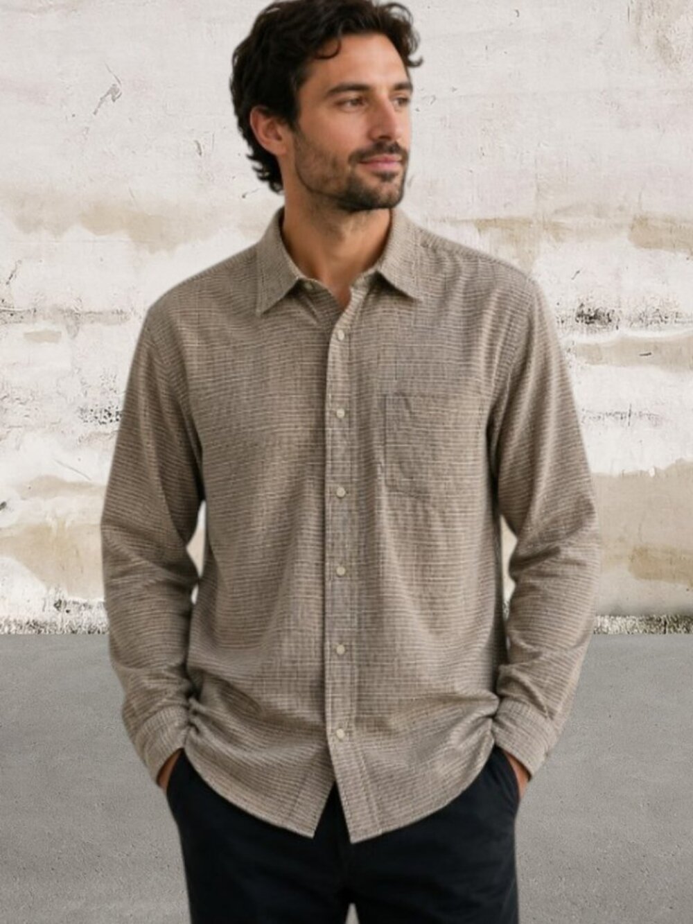 Yves Saint Laurent Men's Button-Down Shirt Size Medium
